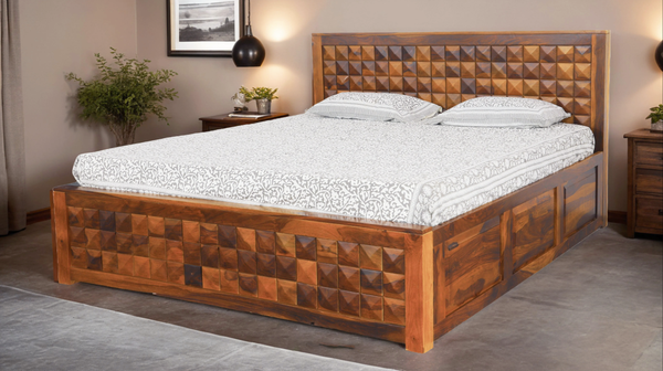 SWD Diamond King Size Bed With Box Storage