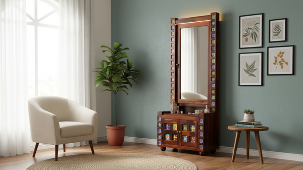 Tile Dresser in Honey Finish