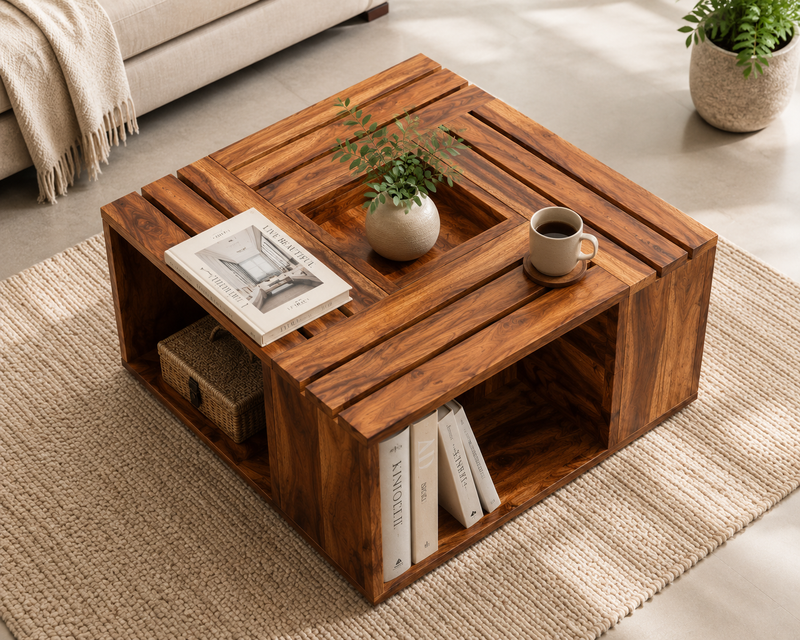 Lynora Coffee Table Honey Finish
