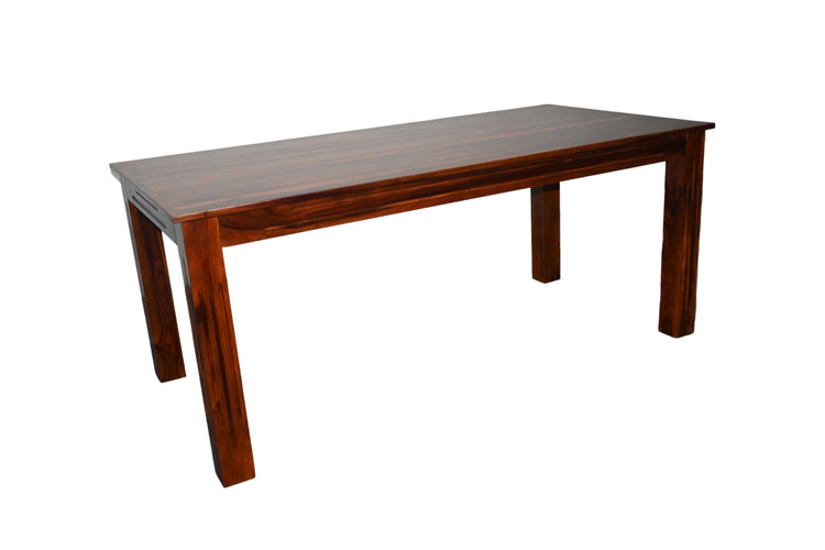 Groove 6 Seater Dining Table in Honey Finish – Solid Wood Decor