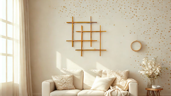 Zig Zag Wall Shelf in Honey Finish
