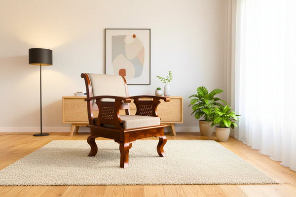 Majestic 1 Seater Sofa in Honey Finish
