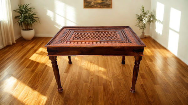 Jika 4 Seater Dining Table in Honey Finish