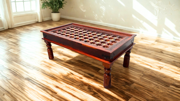 Rustic Coffee Table in Honey Finish