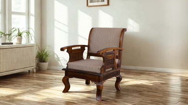 Majestic 1 Seater Sofa in Honey Finish