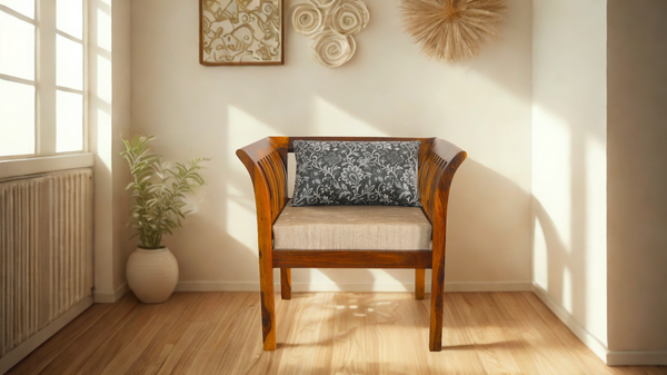 Thunder 1 seater Sofa in Honey Finish
